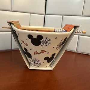 Disney Mickey Mouse Halloween Bowl with Chopsticks Halloween